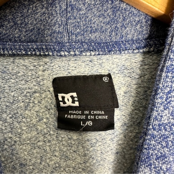 DC heathered blue full zip hoodie - Picture 3 of 5